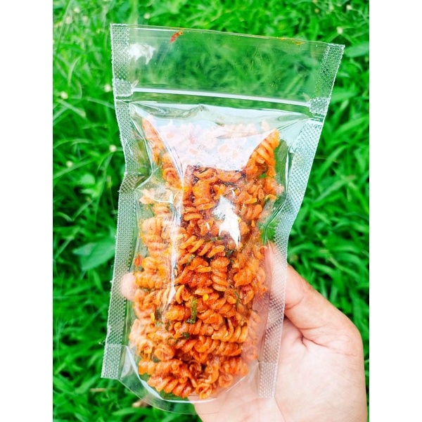 

makaroni spiral pedas daun jeruk