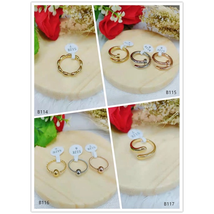 Cincin Titanium Perhiasan Fashion B114-117