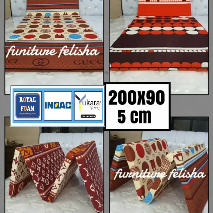 Kasur Busa Lipat 200 x 90 x 5 cm INOAC (GARANSI 5 TAHUN)