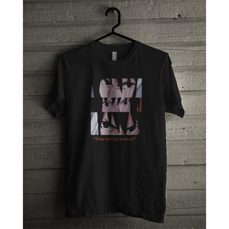 KAOS DISTRO PRIA BAJU DISTRO PRIA MURAH BAJU LAKI LAKI KAOS PRIA BRANDED ANIME NARUTO SASUKE HITAM