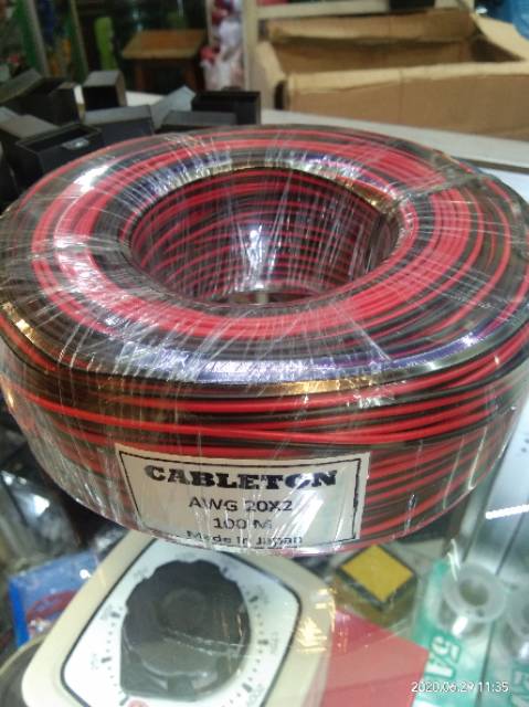 kabel awg 20x2 kabel doubel serabut silver 1roll panjang 100meter