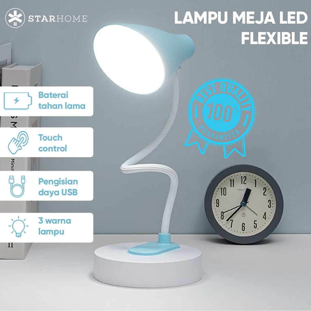 Lampu Meja LED Putar Bulat Lampu Belajar Lampu Meja Lampu Baca 3 Warna Lampu Emergency Lampu Tidur Aneka Warna 1950