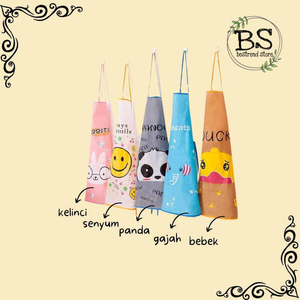 Celemek Masak Anti Air Apron Clemek Dapur Waterproof Ukuran Jumbo Bahan PVC Anti Air
