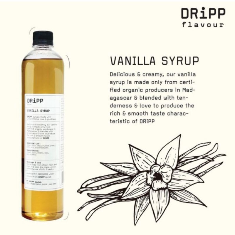 

Dripp syrup minuman sirup vanilla 760ml