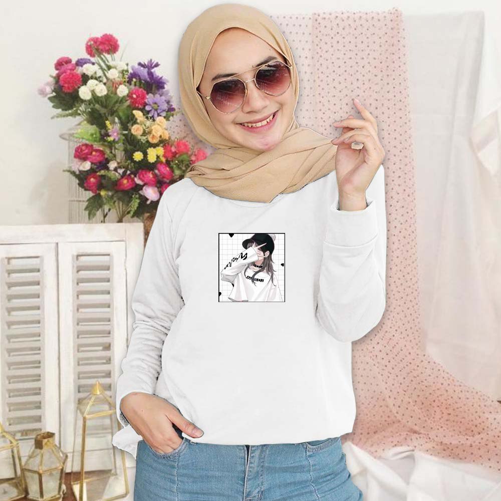 SWEATER WANITA CREWNECK,GRIL STYLE PAKAIAN WANITA.