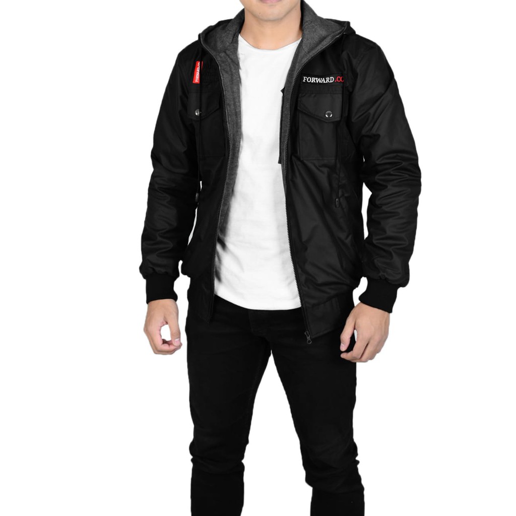 Jaket parka parasut pria original forward