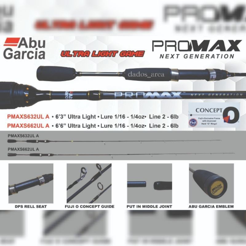 JORAN ULTRALIGHT ABU GARCIA PROMAX 662 UL 2-6LB