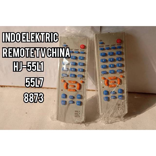 Remote remot tv China HJ-55L1/55L7/8873 Putih