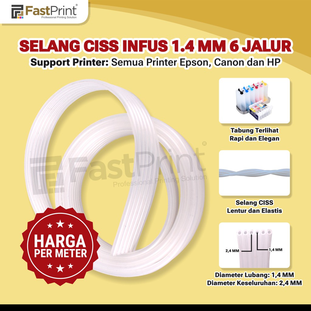 Selang CISS Diameter 1.4 MM 6 Jalur