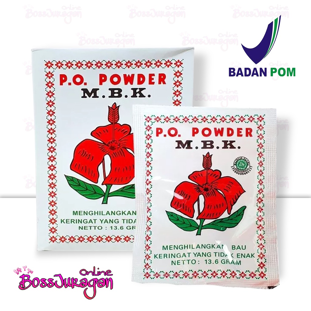 (BOSS) BEDAK POWDER MBK Putih | MBK Silver - 13.6 g | BEDAK MBK Penghilang Bau Badan