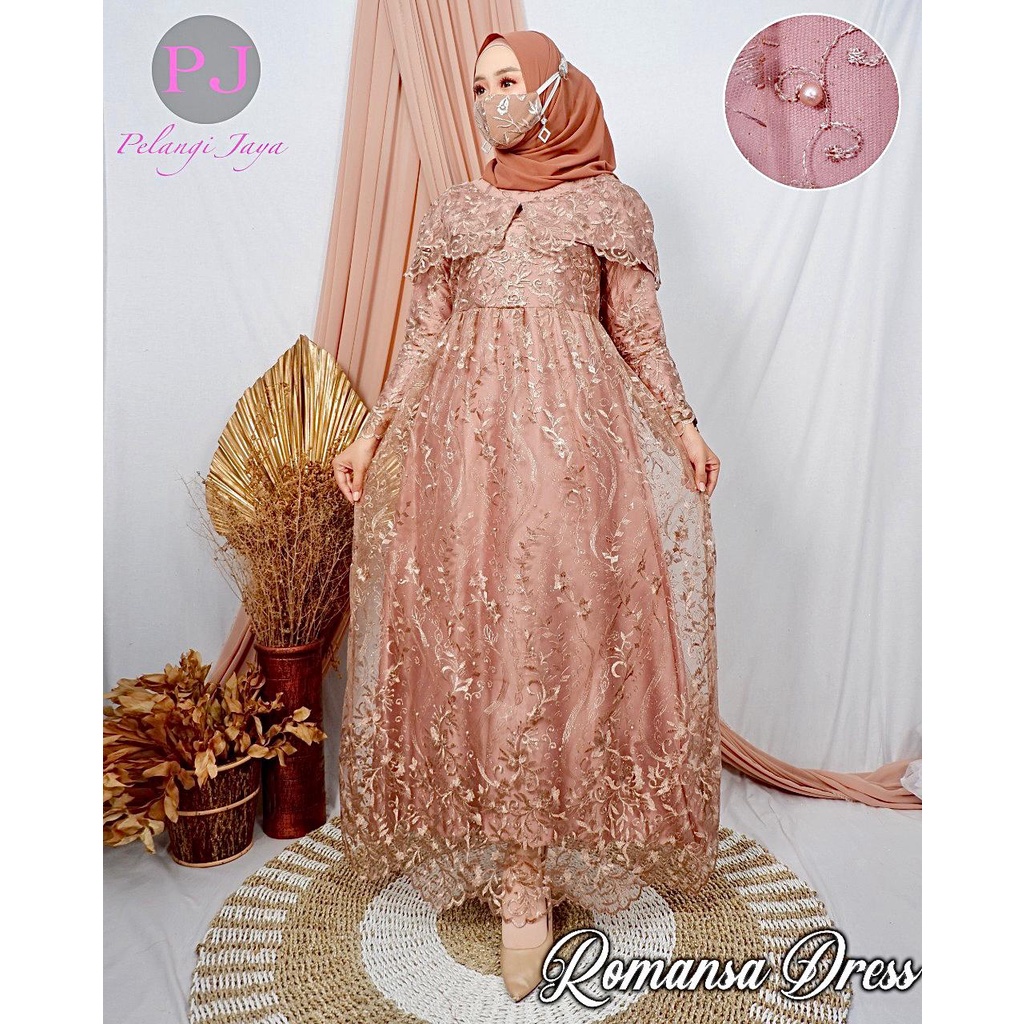 Gamis Tulle Romansa Pelangi Jaya / Gamis / Gamis Pesta / Gamis Modern / Kebaya Brukat / Kebaya Gamis