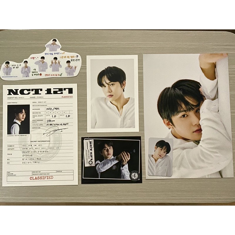 JUNGWOO PC PHOTOCARD BENEFIT APPLE MUSIC APPMUS KTOWN SET NCT 127 - SEASON’S GREETINGS SG 2021