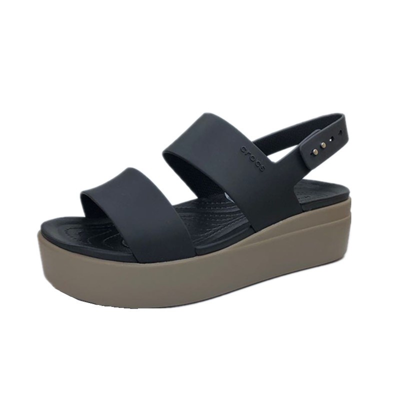 Sandal Wanita / Crocs Brooklyn Low Wedges Tali / Crocs BrookLyn / Sandal wedges