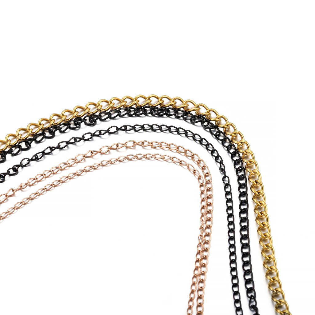 2m/lot Rantai ekstensi rantai rantai stainless steel digunakan untuk membuat gelang dan kalung DIY.