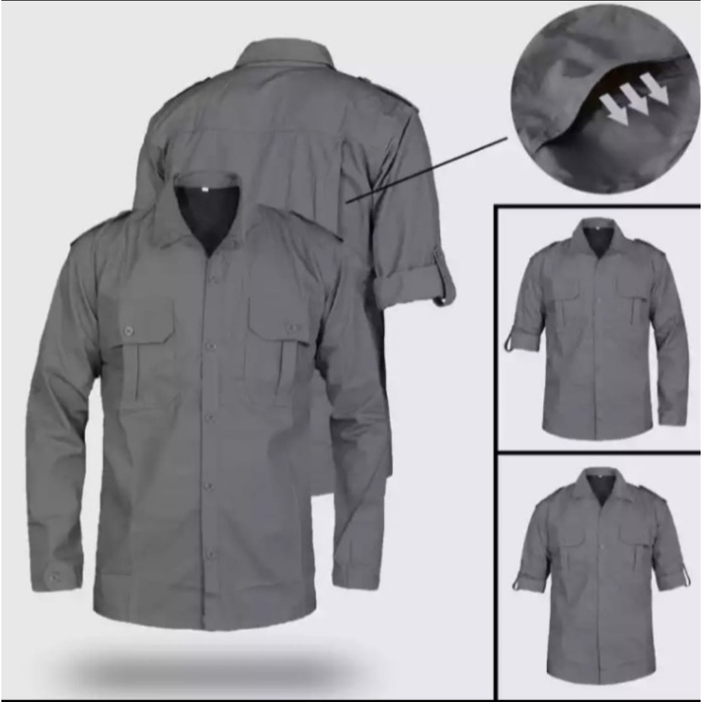 Kemeja PDL Lapangan Lengan Panjang/Baju Kerja/pakaian Outdoor/Tactical/seragam kantor/Hiking/Gunung