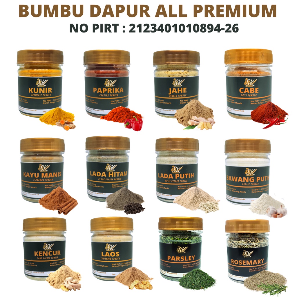

Khasanah- Bumbu Dapur Premium Quality / Rempah Dapur / Bumbu Masakan