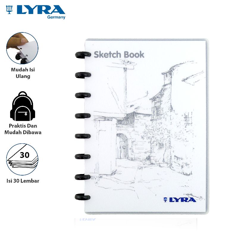 

LYRA Buku Sketsa Ukuran A5 30 Lembar Sketch Book Binder Buku Bergambar LYR-9210250