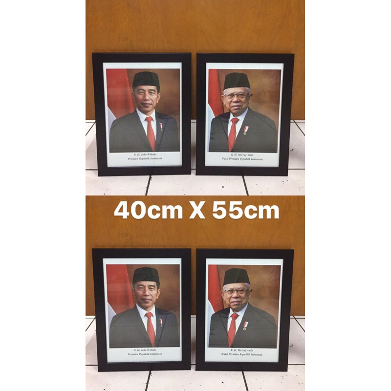 Bingkai presiden wakil foto frame hitam dop 40x55cm