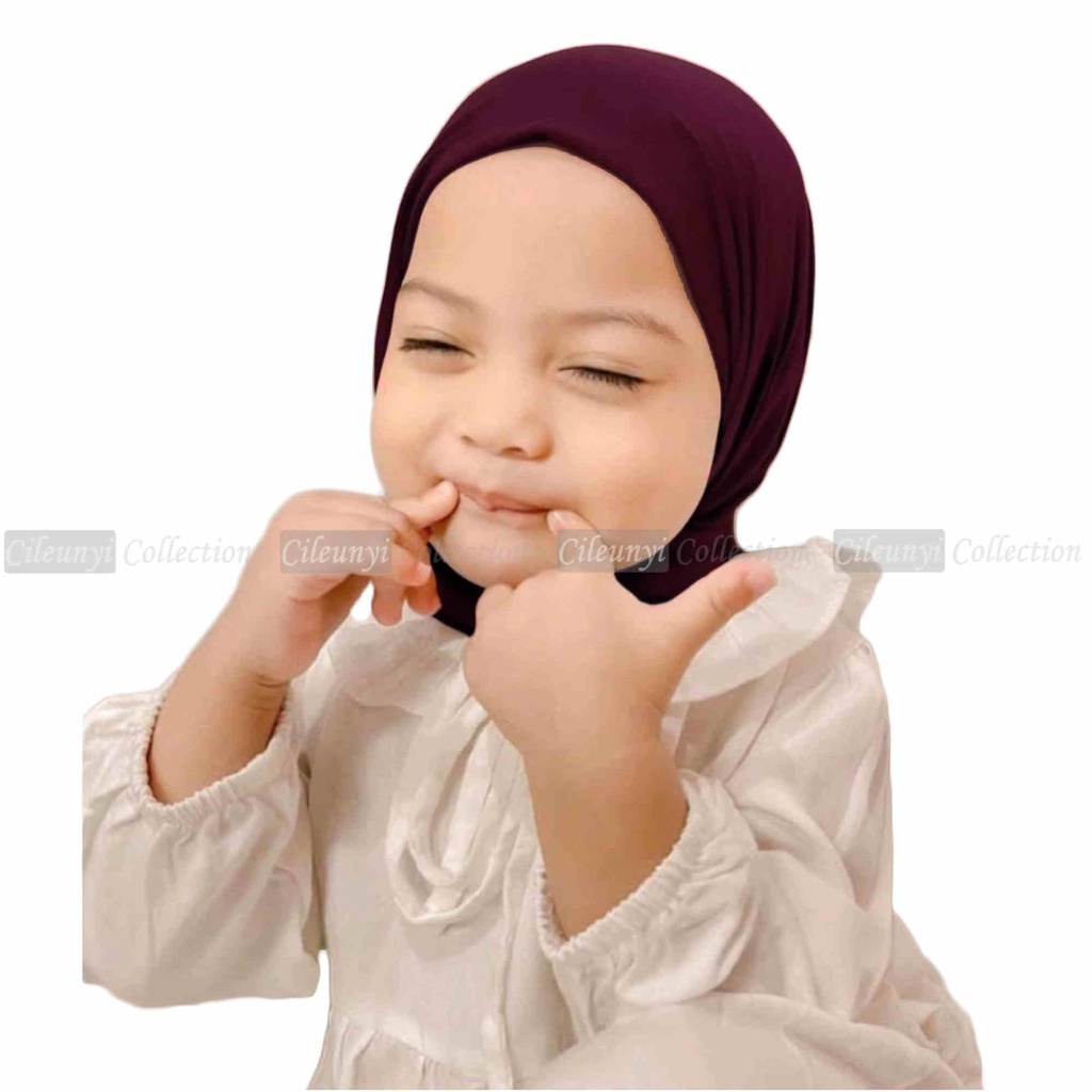 Segitiga Anak Almahera Hijab Segi 3 Instan Jersey Premium Jilbab Instant Almeera untuk Bayi 2-8 tahun Kerudung Almira Segi3 Instan Non Pet Tanpa Jarum