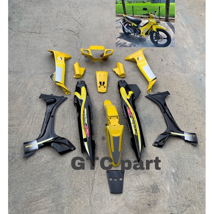 Cover body fizr fiz full set caltex kuning hitam