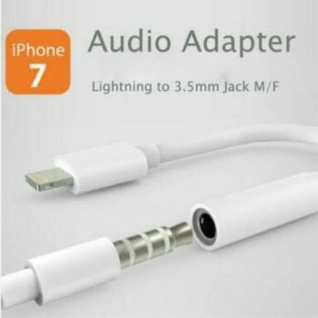 Audio adapter lightning to iphone 7 8 / sambungan kabel