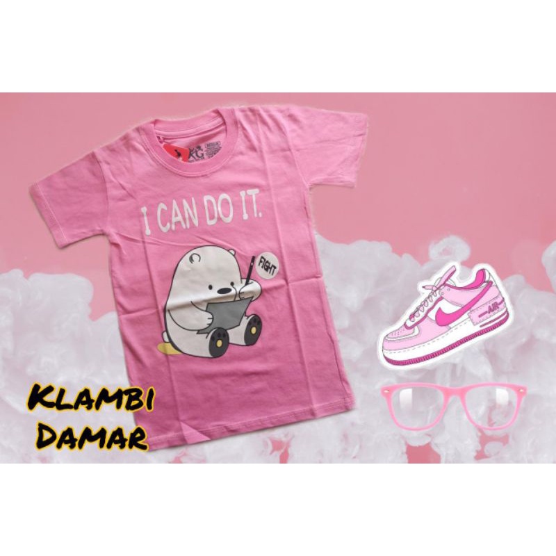 Kaos Anak /Baju Anak Perempuan Bear