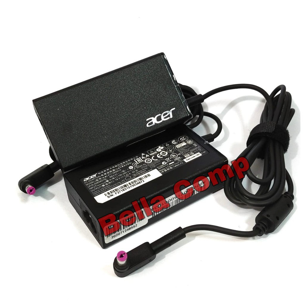 ADA LOGO ACER l CHARGER LAPTOP ACER 19V - 3,42A ORIGINAL E1-421 E1-431 E1-451 E1-471 4732Z, 4736