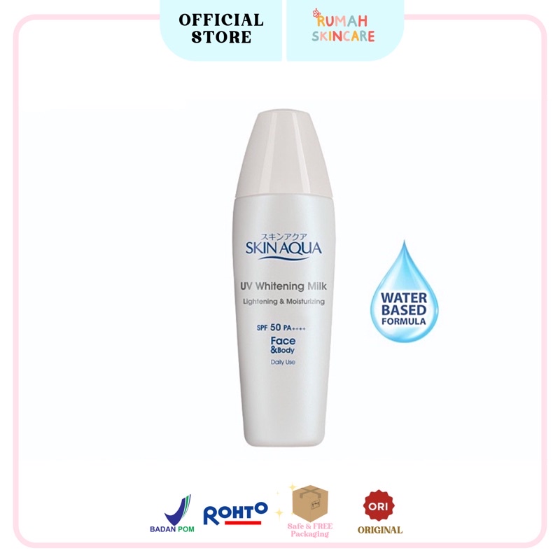 SKIN AQUA Sunscreen UV Whitening Milk SPF 50 PA++ Sun Screen Wajah, Tabir Surya