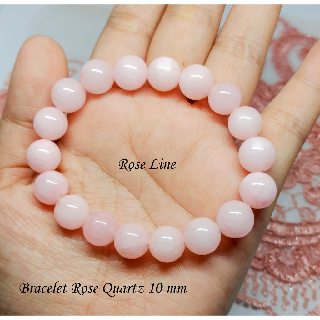 GELANG ROSE QUARTZ GELANG BATU ALAM ASLI