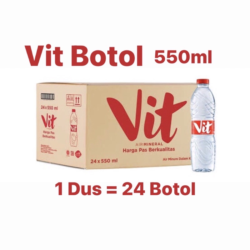 

〖Vit Botol 550ml | 1 Dus - 24 Botol | Air Mineral〗