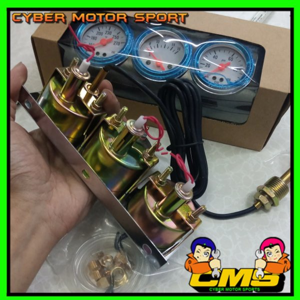 Ori Gauge universal. indikator mobil volt meter . water temp . Oil . p