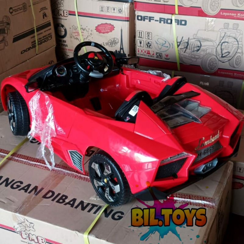 MOBIL AKI MAINAN ANAK LAMBORGHINI MAINAN MOBIL AKI ANAK LAMBARDO PMB 6869 MURAH