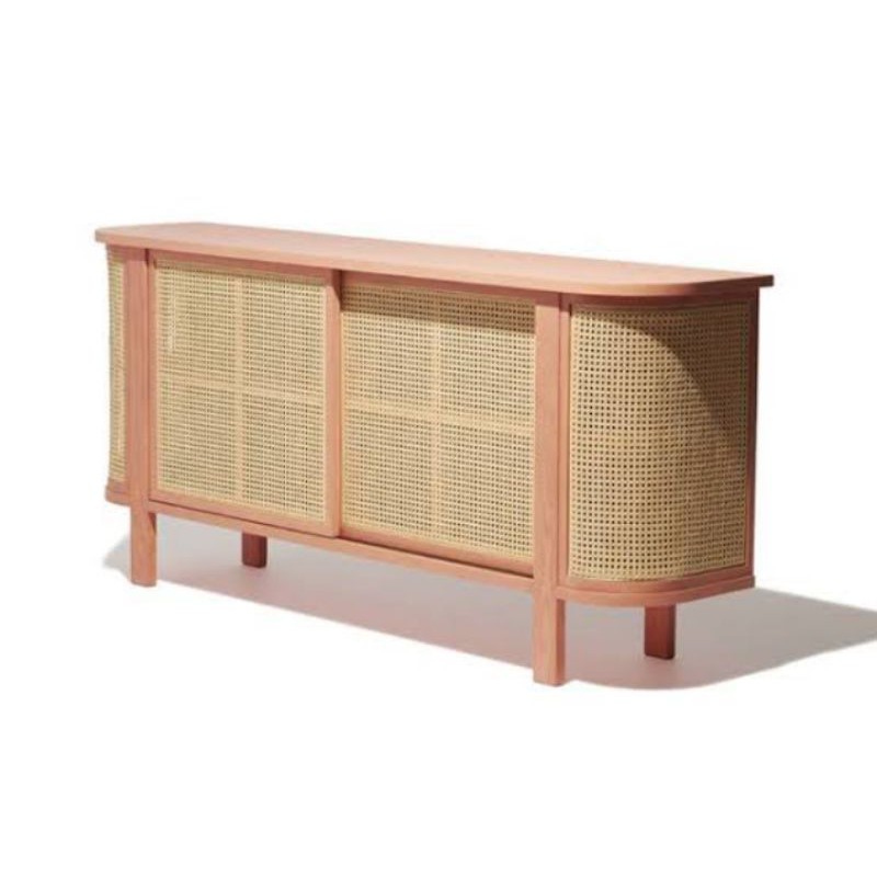 kabinet tv rotan kombinasi jati