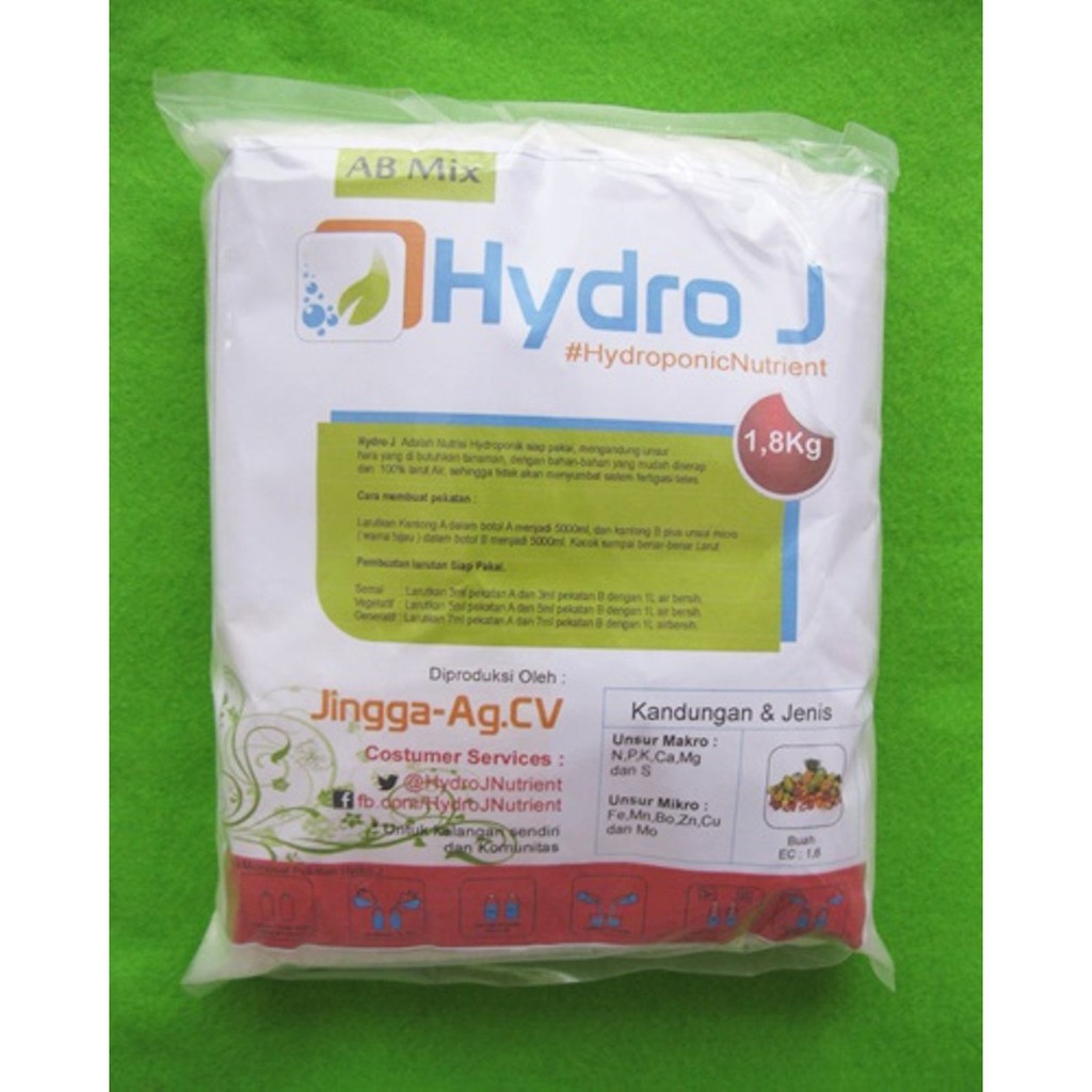 Pupuk Nutrisi Hidroponik AB mix Hidro J Buah 1 8 KG atau 5 Pupuk Nutrisi Hidroponik AB mix Hidro J Buah 1 8 KG atau 5