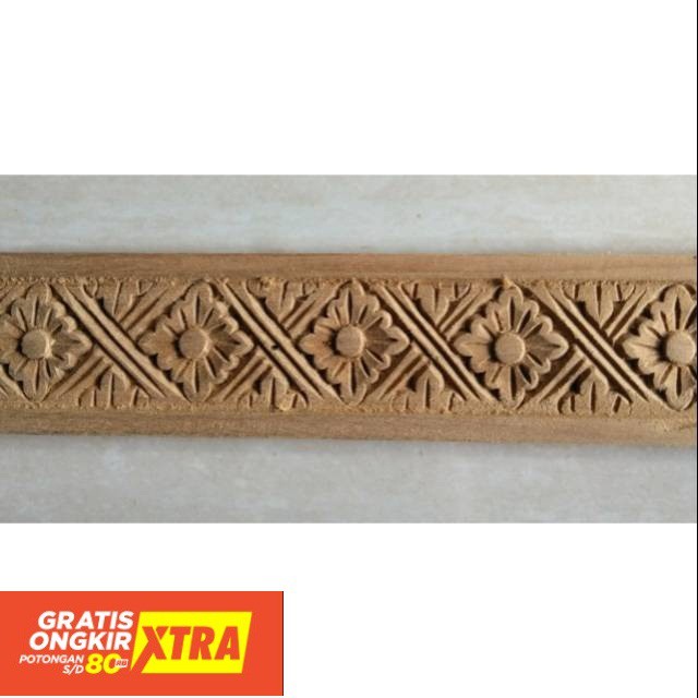 Lis ukir tambang ornamen kayu jati ukiran halus model BATIK Halus