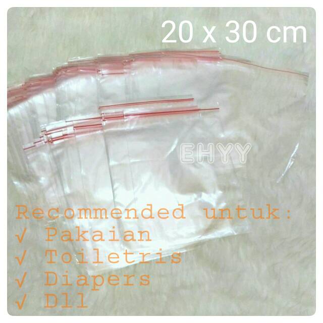 Plastik Klip Zipper Seal 20x30 ZipLock Seal Klip Baby Kids Serbaguna  PE