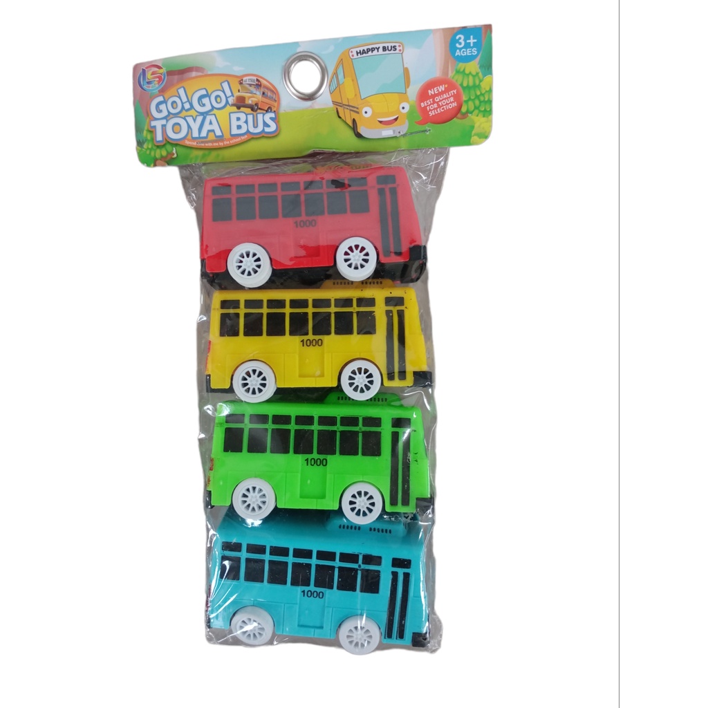 Mainan Bus Tayo / Bus Mini Toya Isi 4