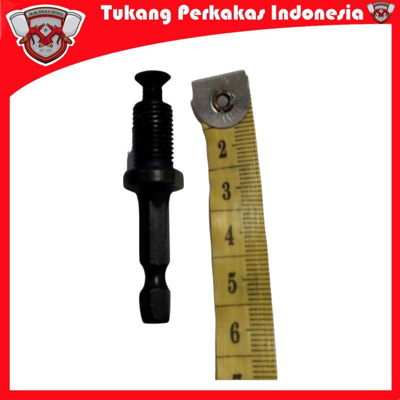 ADAPTOR KEPALA BOR 3/8 HEX SHANK KEYLES DRILL CHUCK ADAPTER 10MM