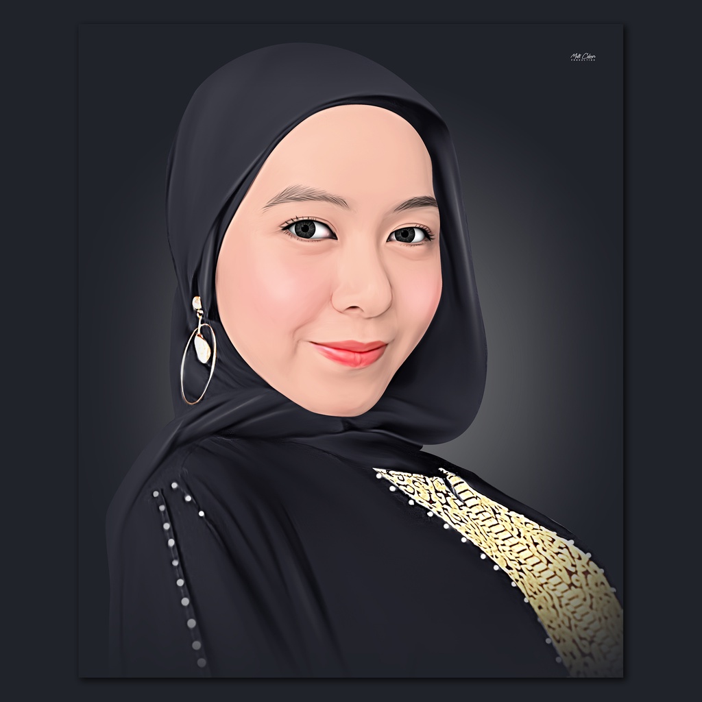 

Digital Painting + Cetak 10r + Spanram Kayu