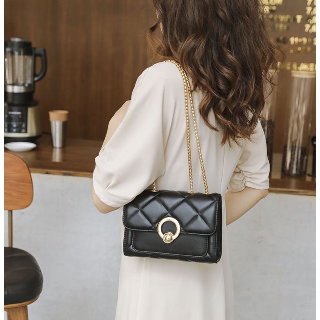 PA Sling Bag Rantai O Delia Aira Bag Tas Selempang Wanita Fashion Slingbag Rantai TF088