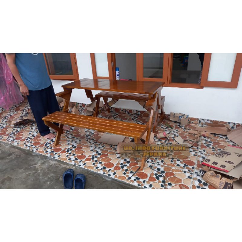 meja kursi lipat kursi teras/ taman cafe