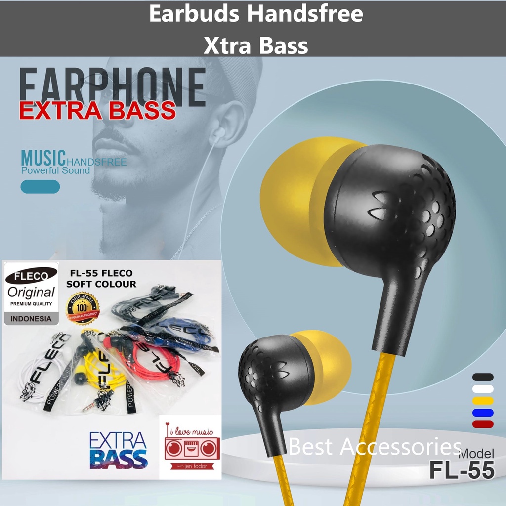 Headset Earbud Handsfree Earphone Extra Bass FL704