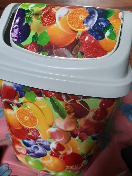 Tempat Sampah Tutup Goyang,print Rose/shaby / Ester Size 5l Dan 10l, 15l