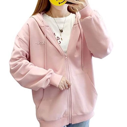 SWEATER WANITA/HOODIE WANITA/HOODIE ZIPPER/ SWEATER ZIPPER/SUPER ZIPPER HOODIE POLOS BASIC BAHAN FLEECE PREMIUM-6