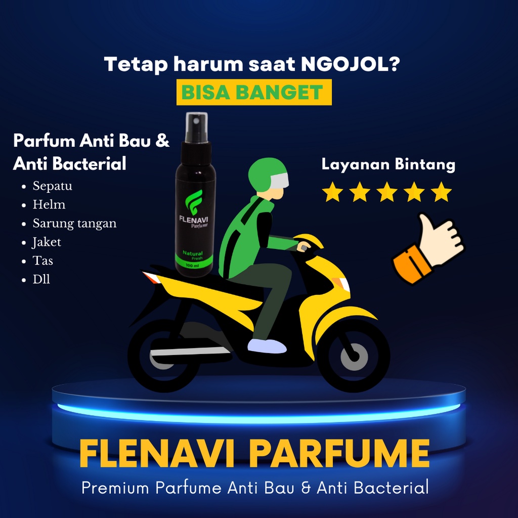 Flenavi Parfum Helm dan Sepatu Wangi Anti Bakteri Tahan Lama - Parfum Helm Buat Ojol Selalu Harum