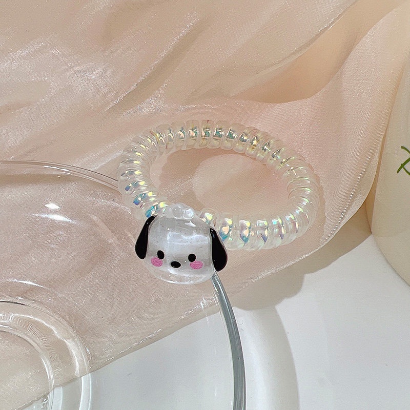 Ikat Rambut Model Kabel Telepon Motif Kartun Kulomi Sanrio Untuk Wanita