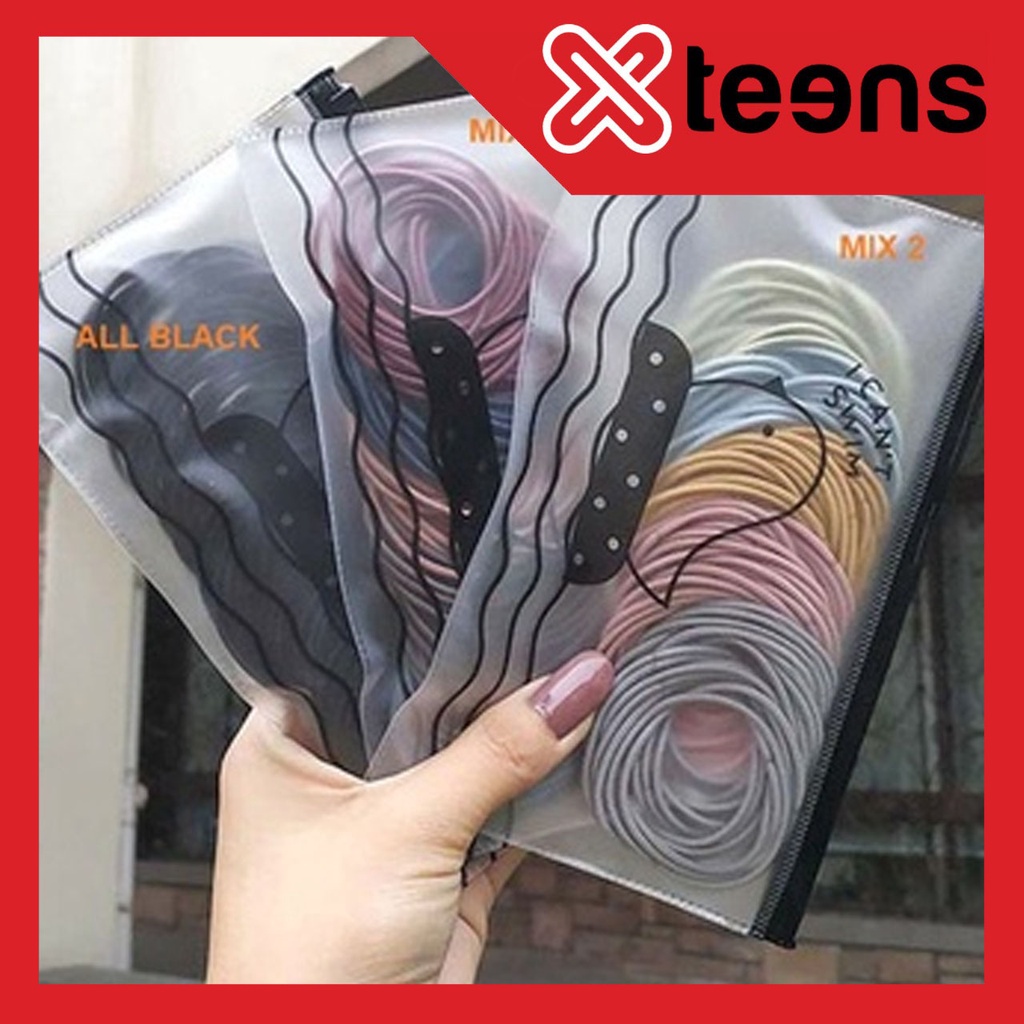 KARET RAMBUT SWIM ELASTIS WARNA GAYA KOREA ISI 100 PCS