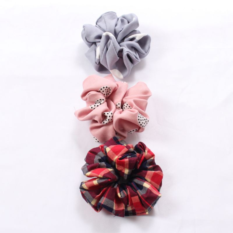 IKAT RAMBUT KOREA SCRUNCHIE HAIRBAND AKSESORIS RAMBUT WANITA FULL KARET