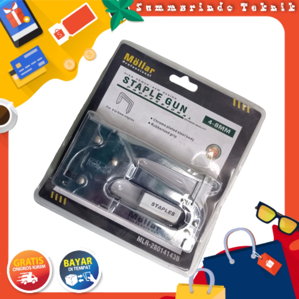 

STAPLE GUN 3 IN 1 MEREK MOLLAR ORIGINAL / STAPLES JOK / STAPLES TEMBAK HEKTER MOLLAR 3IN1