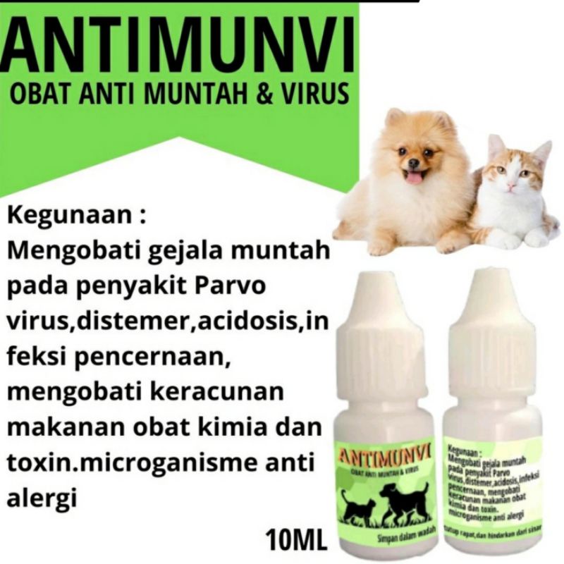 Antimunvi Anti Muntah Kucing Anjing / anti virus kucing / obat keracunan / obat racun